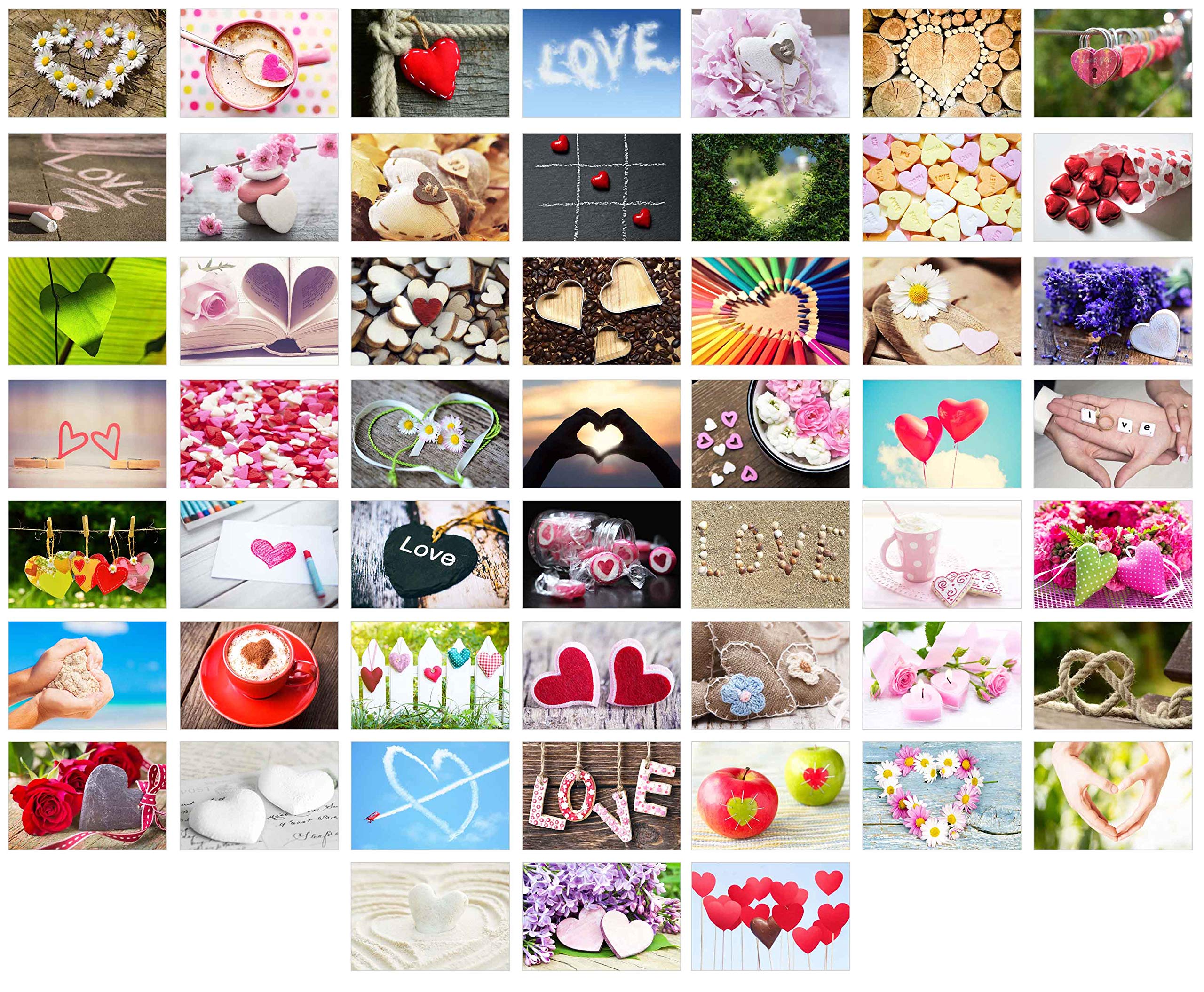 Edition Seidel 52 Premium Wedding Postcards Set - Wedding Game: One Postcard of Each Week - Wedding Gift - Love Heart