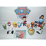 Paw Patrol Deluxe Figure Set of 14 Toy Kit with Original and New Pups like Everest and Tracker, New Vehicles, Special Sticker and a collectilbe PAWRing!