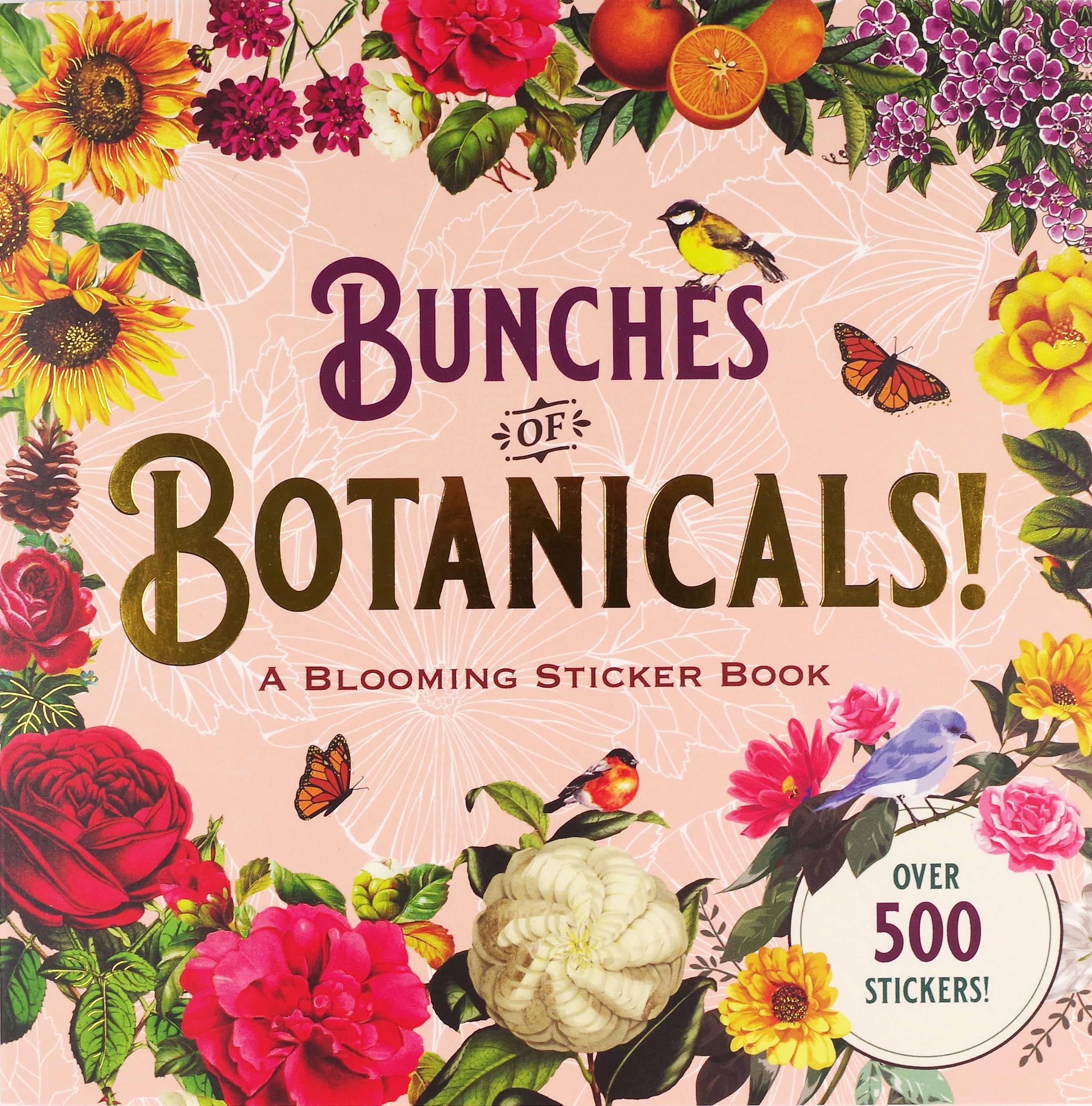 bunches of botanicals sticker book over 500 stickers peter pauper press 9781441338341 amazon com books