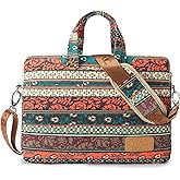 Kinmac New Bohemian 360° Protective Water-Resistant Canvas Laptop shoulder Messenger Sleeve Briefcase case Bag For MacBook Pro 16 inch,LG Gram 16 inch and 15 inch-15.6 inch Laptop