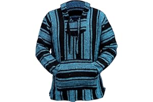 BAJA DIRECT Del Mex Mexican Baja Hoodie Hippie Surf Poncho Sweater Sweatshirt Pullover Jerga