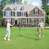 SONGMICS 4M Badminton Net Volleyball Net Adjustable Height Portable SYQ400B02 view 2