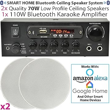 Smart Home Bluetooth Speaker System 2x Low Profile Amazon Co Uk