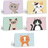 Stonehouse Collection | Assorted Cat Note Cards for Correspondence | Variety of Kitty Thank You Notes, and Quick Notes | Cute Kitten Designs (Assorted)