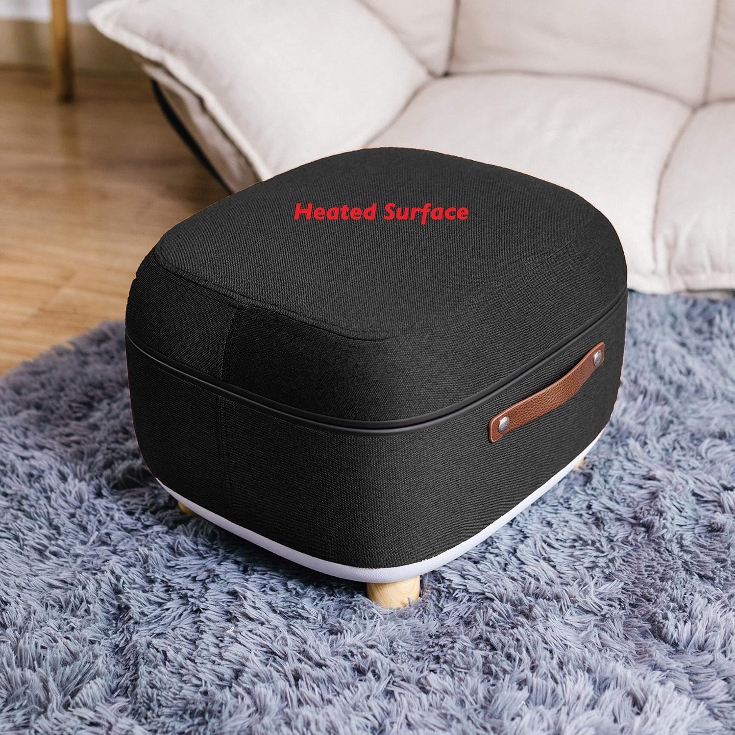 Simple Being Foot Massager Electric Ottoman Storage Removable Heating Lid, Shiatsu Therapy with Heat, Air Pressure, Vibration, Fits feet up to Men Size 14 (Grey): Health & Personal Care