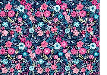 Oedim Mosaik Gemustert Teppich Aus Blaue Blumen Pvc 95 Cm X 200 Cm