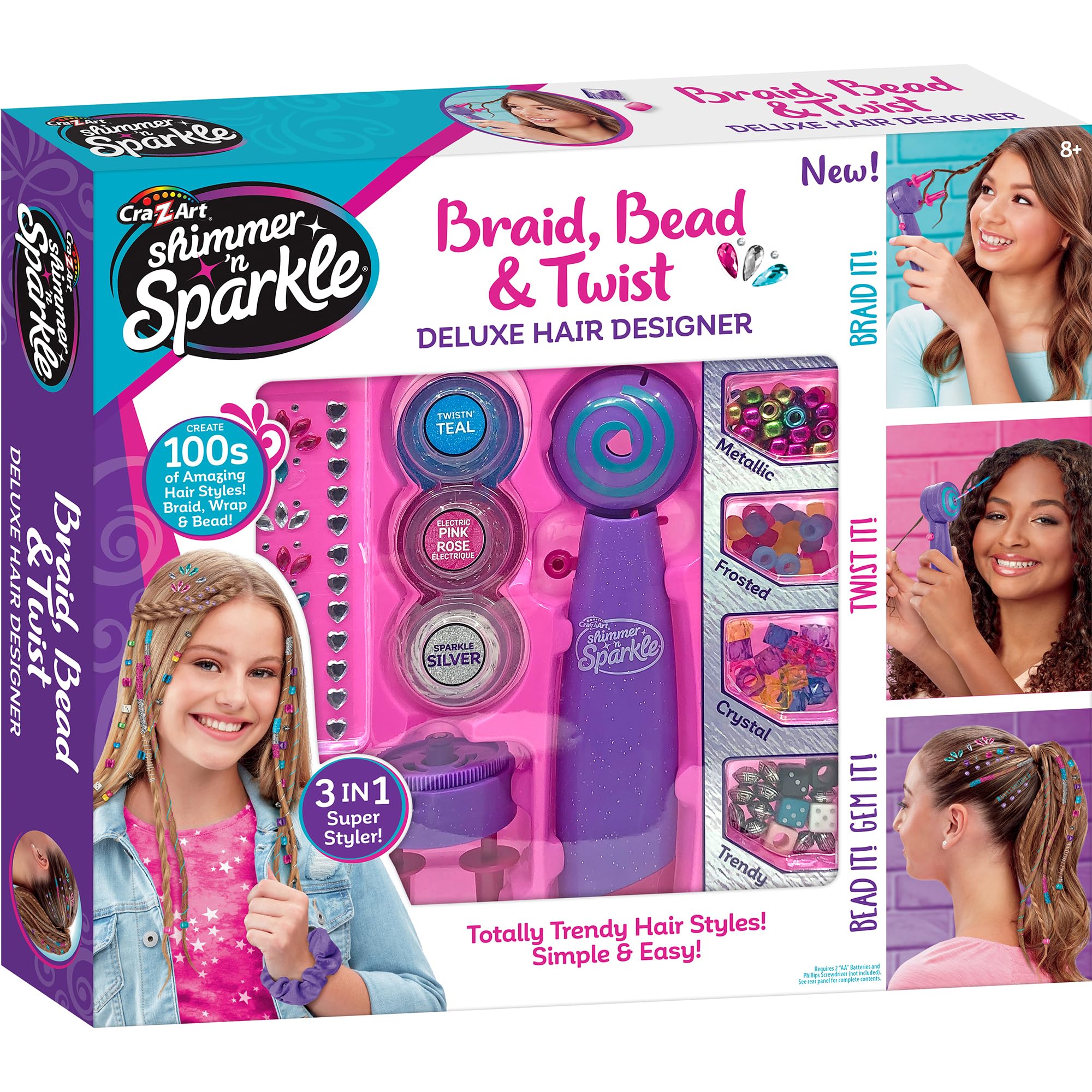 Cra-Z-Arts Shimmer N Sparkle Super Spa Salon Sæt Til Børn 5 In 1 Light Up Sammenlign Priser
