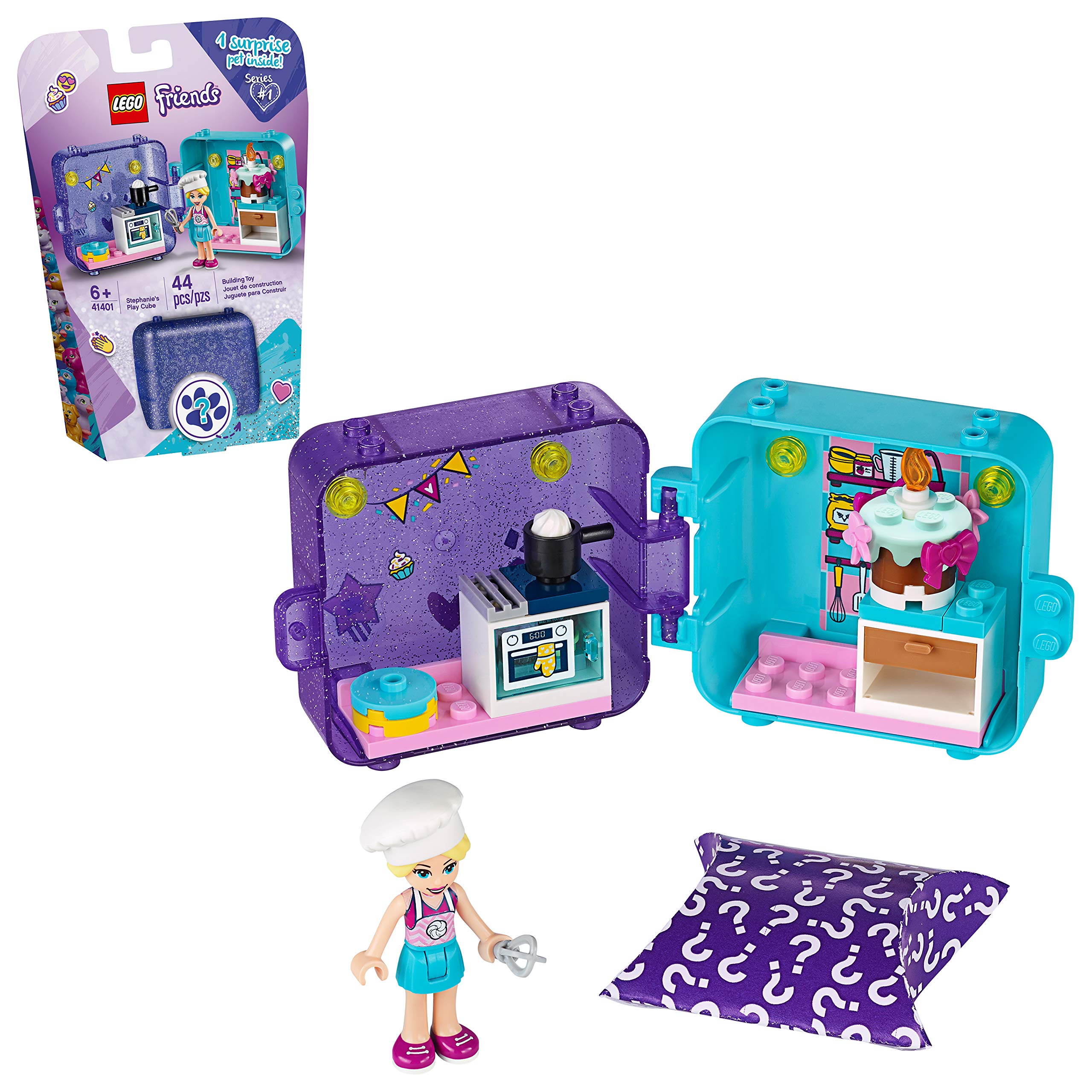LEGO 41401 Friends Stephanie's Play Cube Series 1, Collectible Mini Playset, Portable Travel Case