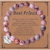 iWenSheng Birthday Gifts for Friends Female - Friendship Gift for Women, Natural Stone BFF Bracelet for Best Friend Bestie