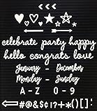 Letter Board Letters and Words Set | 340 Pieces Includes Cursive Words, Characters, Symbols (Word Pack, Letter Set & Bag ONLY)