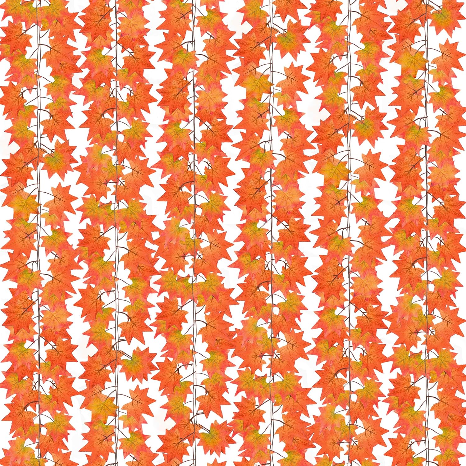 Wreaths, Garlands & Swags - 8 Pack Fall Decor Maple Leaves Garland, Anftraer 55.2Ft Fall Leaf Garland Autumn Hanging Fall Leave Vines Thanksgiving Decor Fall Decorations for Home Front Porch Wedding Fireplace Party