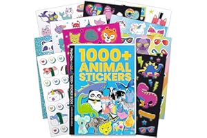 Fashion Angels 1000+ Animal Sticker Book - 40-Page Sticker Book For Kids - Over 1000 Stickers for Scrapbooking, Planner Decor, Gifts & Creative Play, Ages 6 and Up