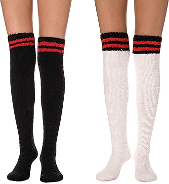 fluffy thigh high boots