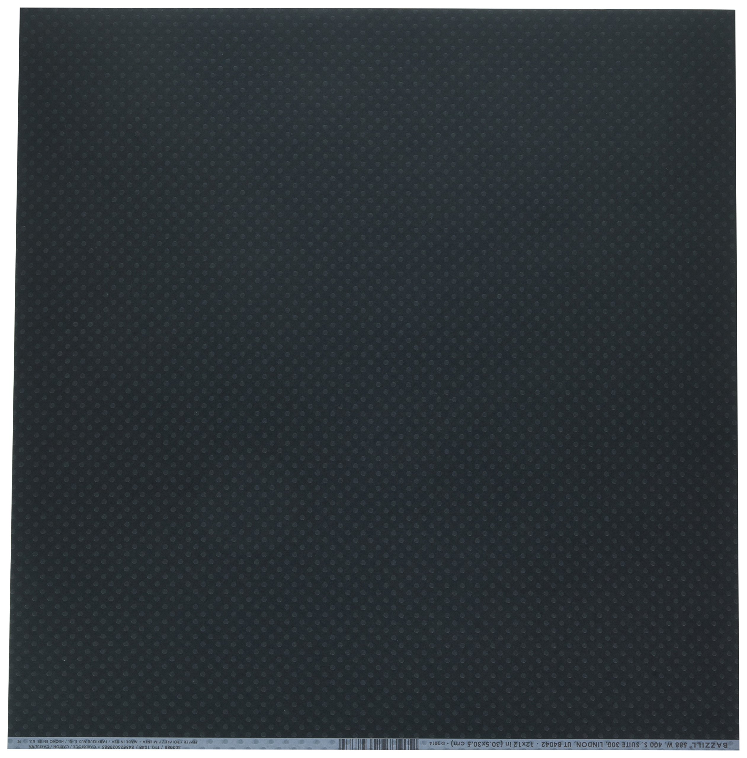 Bazzill Basics Paper ScrapBooking Sheets Dotted Pepper, Black