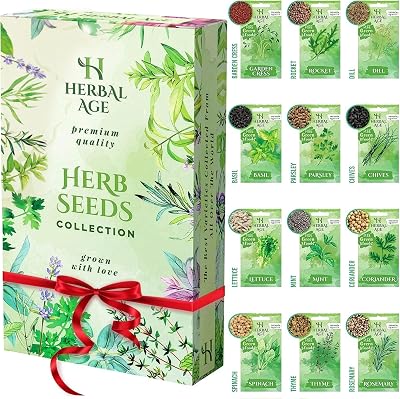 Herbal Age Grow Your Own Herb Garden Kit 12 Herbs 8700 Seeds UK
