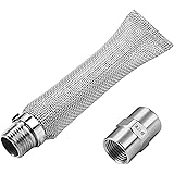 LitKiwi 6-inch Bazooka Screen Boil Screen(1/2" NPT) with Pipe Fitting(1/2"x 1/2" Female NPT),Reusable Stainless Steel 304 Bee