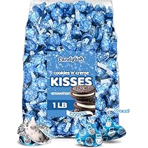 Amazon.com : Hershys Kisses Cookies And Cream Snowman Foils Candy ...