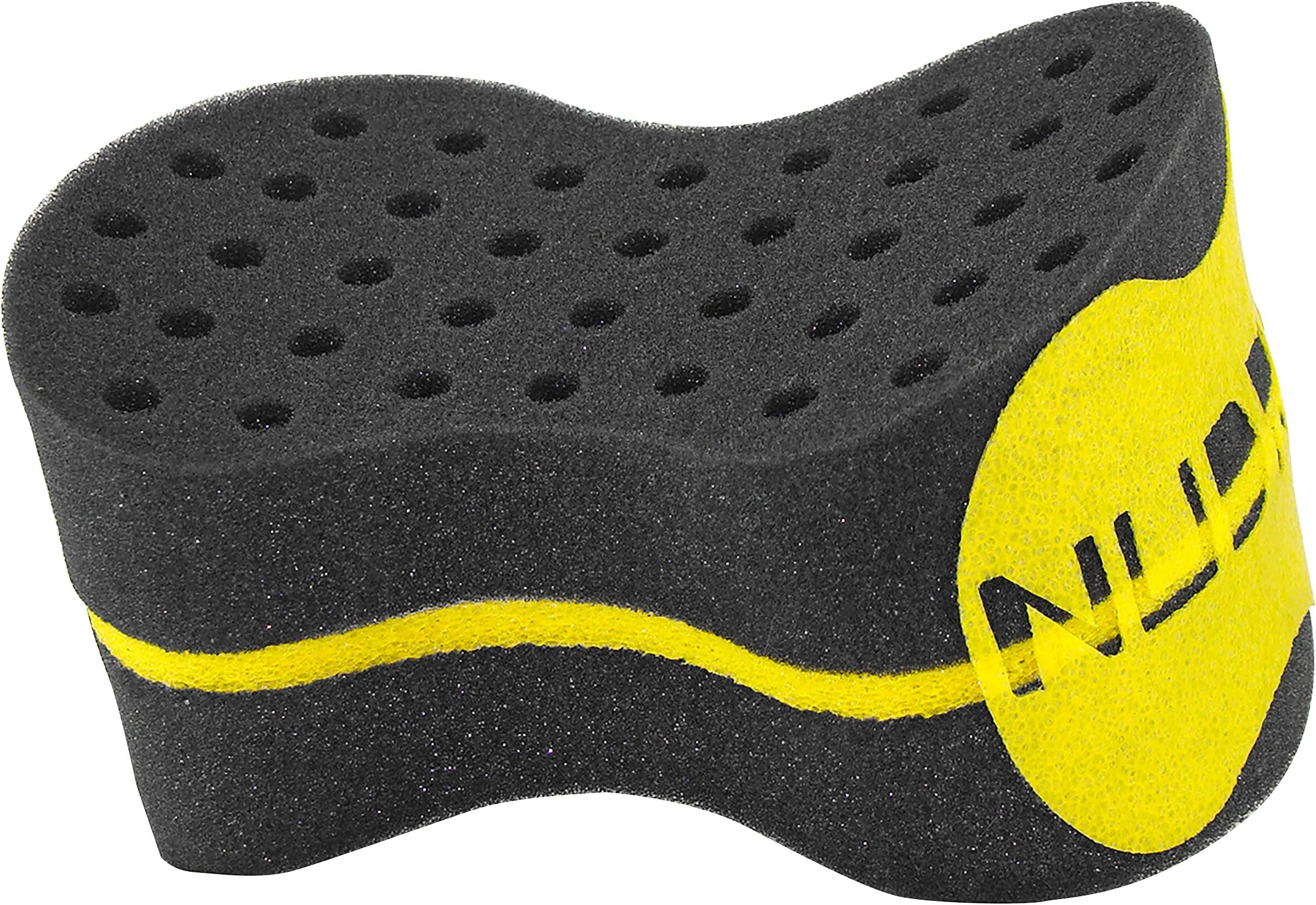 Curl Sponge - Oval Double Side Two in One, Big and Small Holes - The Original NuDred Twist Hair Sponge for Afro Braid Style Dreadlock Coils - Wave Hair Curl Sponge Brush (Black)
