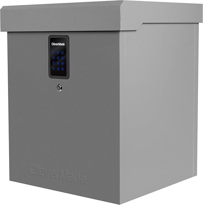 CleverMade Parcel LockBox S100 Series Secure Package Delivery Box with Reinforced Steel