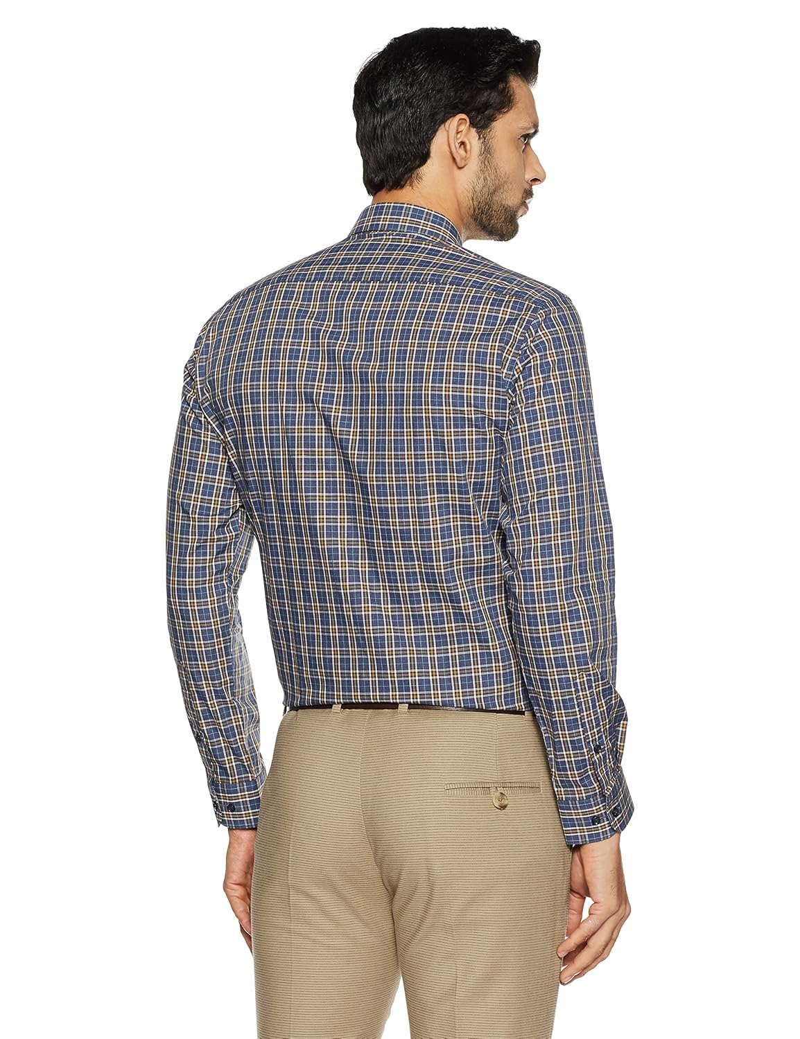 peter england men's solid regular fit formal shirt