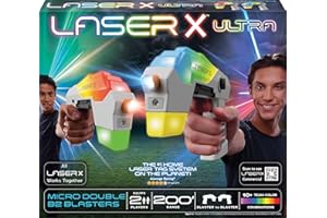 Laser X Revolution Ultra Micro Double B2 Blasters, Laser Tag Gaming Set, 2 Players , Multicolor