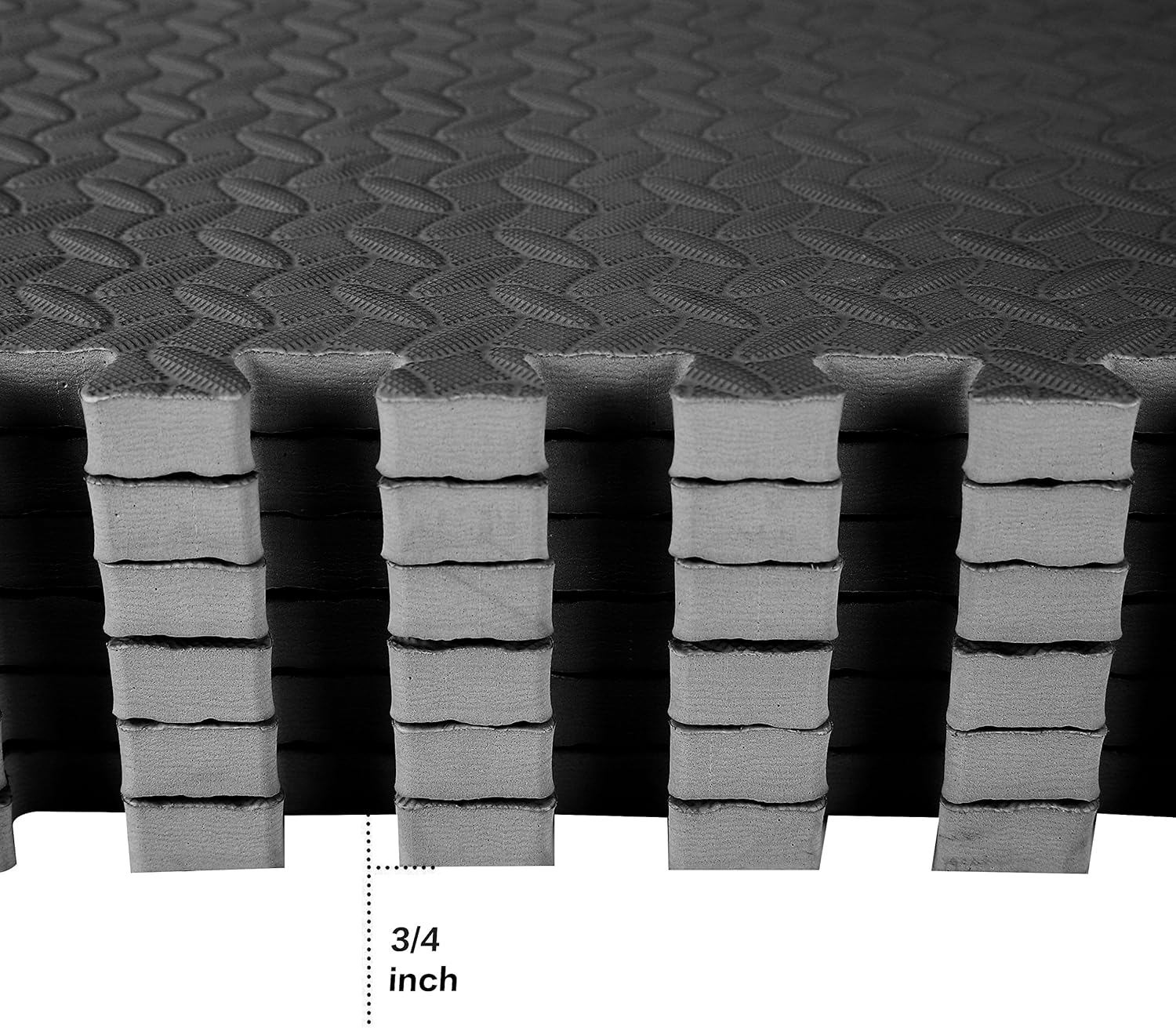 BalanceFrom Puzzle Exercise Mat with EVA Foam Interlocking Tiles, Black, 144 sq. ft. : Sports & Outdoors