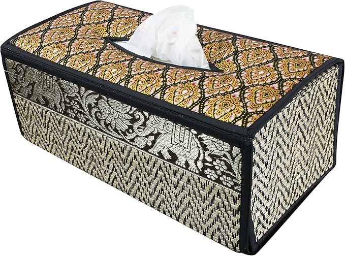 Funda para caja de pañuelos de trenzado de caña hecha con ...