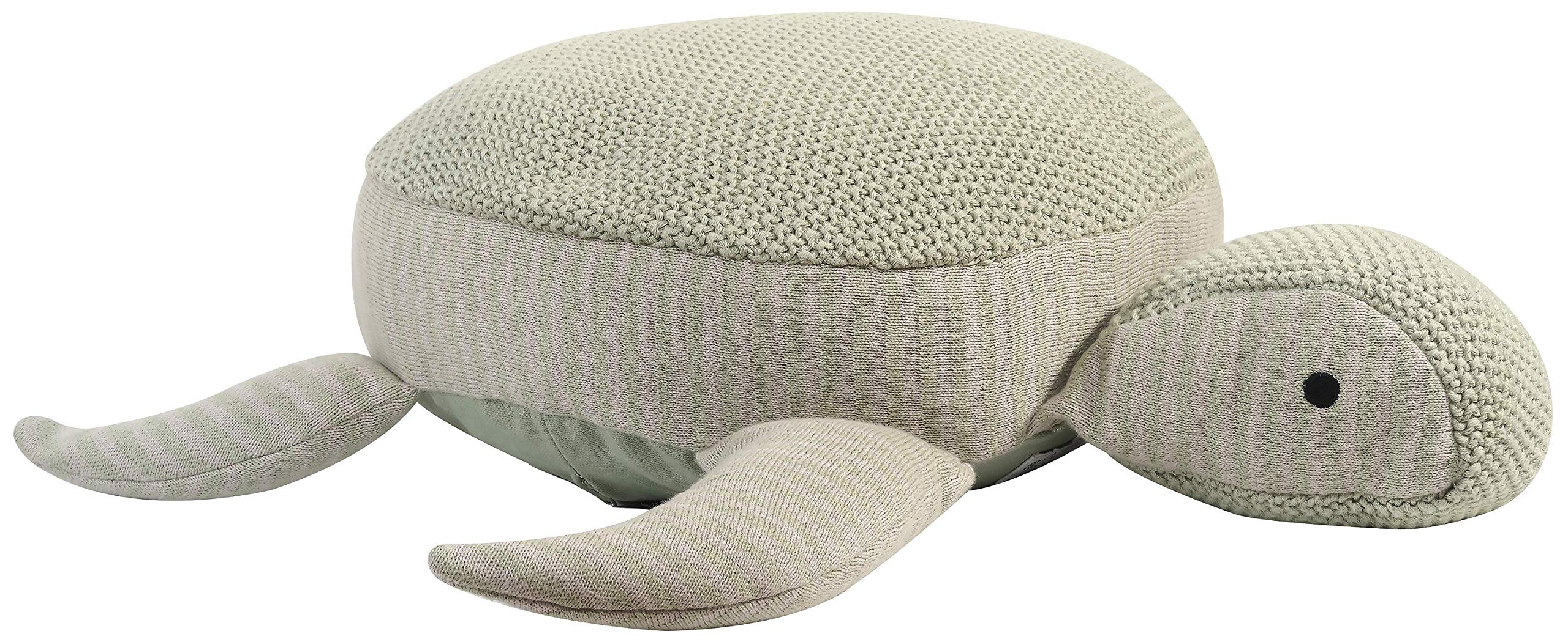 Kindsgut cuddly toy, knitted from 100% cotton, OEKO-TEX® certified, discreet colours and simple design, fluffy, turtle