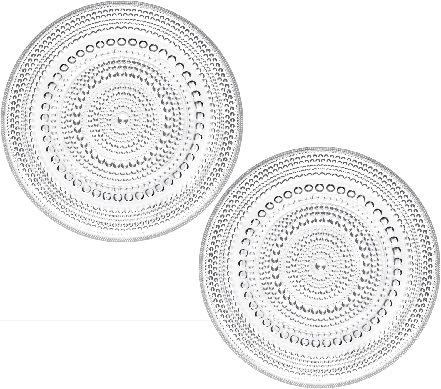 Amazon Co Jp 正規輸入品 Iittala イッタラ プレート Kastehelmi 2個セット 幅17 5cmx奥行17 5cmx高さ5 8cm クリア ホーム キッチン