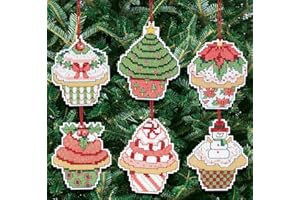 Janlynn 21-1390 Christmas Cupcake Ornaments Counted Cross Stitch Kit