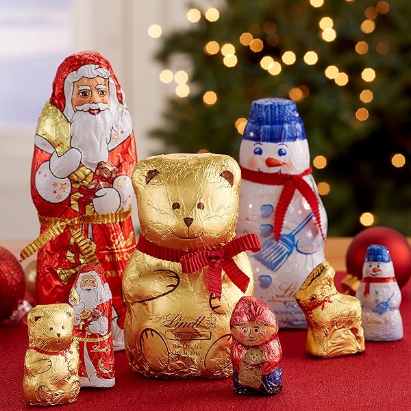 LINDT TEDDY & FRIENDS HOLIDAY MILK CHOCOLATE CANDY, 7.1 OZ.