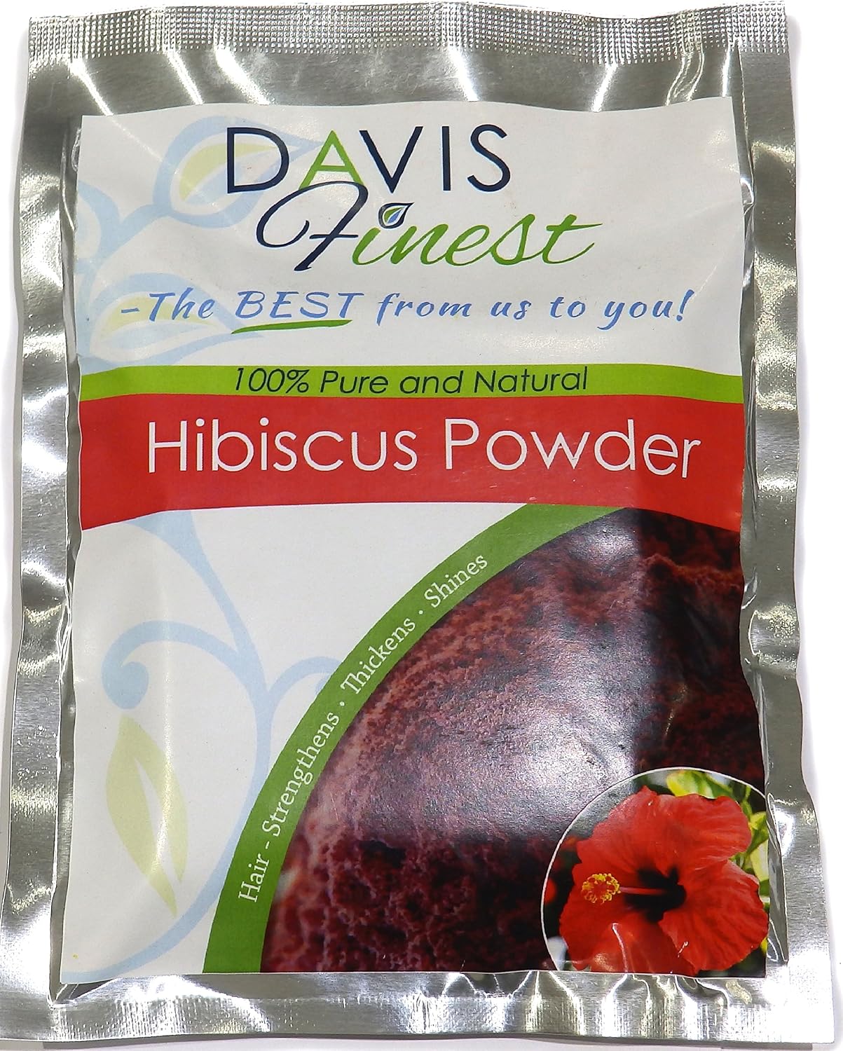 Davis Finest Organic Hibiscus Powder 100g, Hair & Skin, Facial Mask, Face Pack, Hair Growth, Shine & Condition