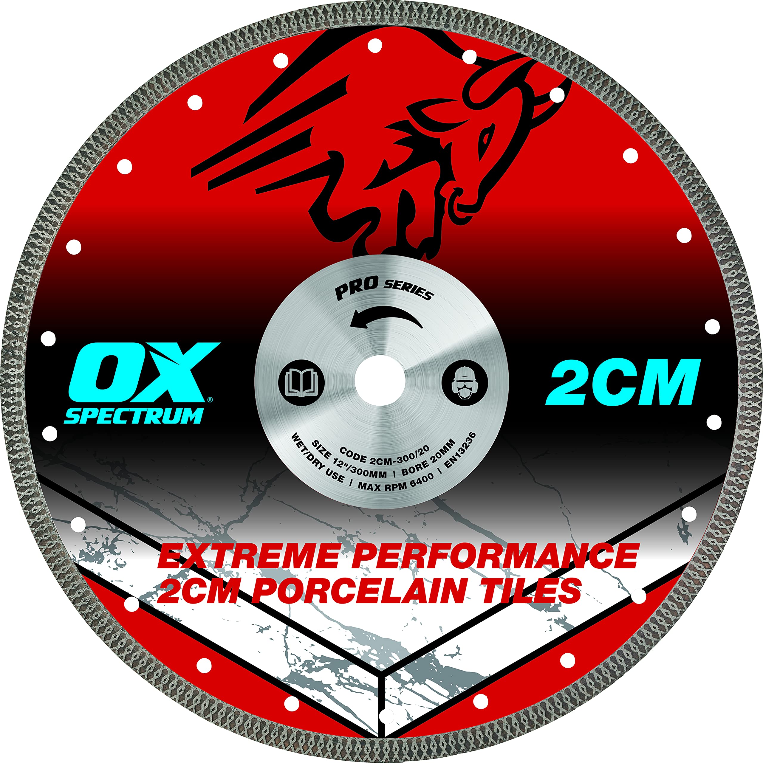 OX Pro 2CM Porcelain Cutting Blade - 350/25.4/20mm
