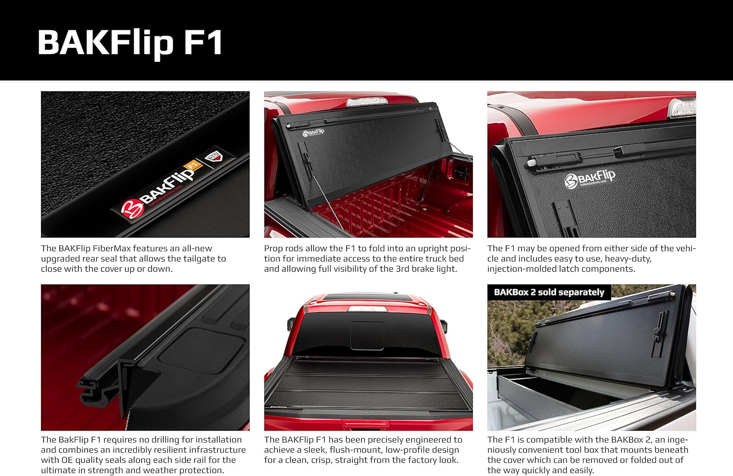 Amazon Com Bak Bakflip F1 Hard Folding Truck Bed Tonneau Cover 772309 Fits 2004 2014 Ford F150 5 6 Bed 66 Automotive