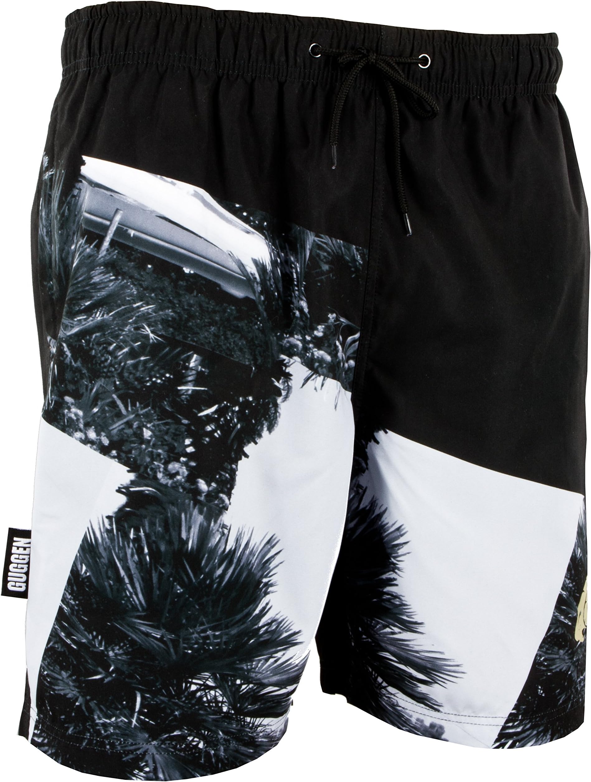 Guggen Mountain Men's Swim Shorts Swimming Trunks Beach Surf Swim Wear with Palms