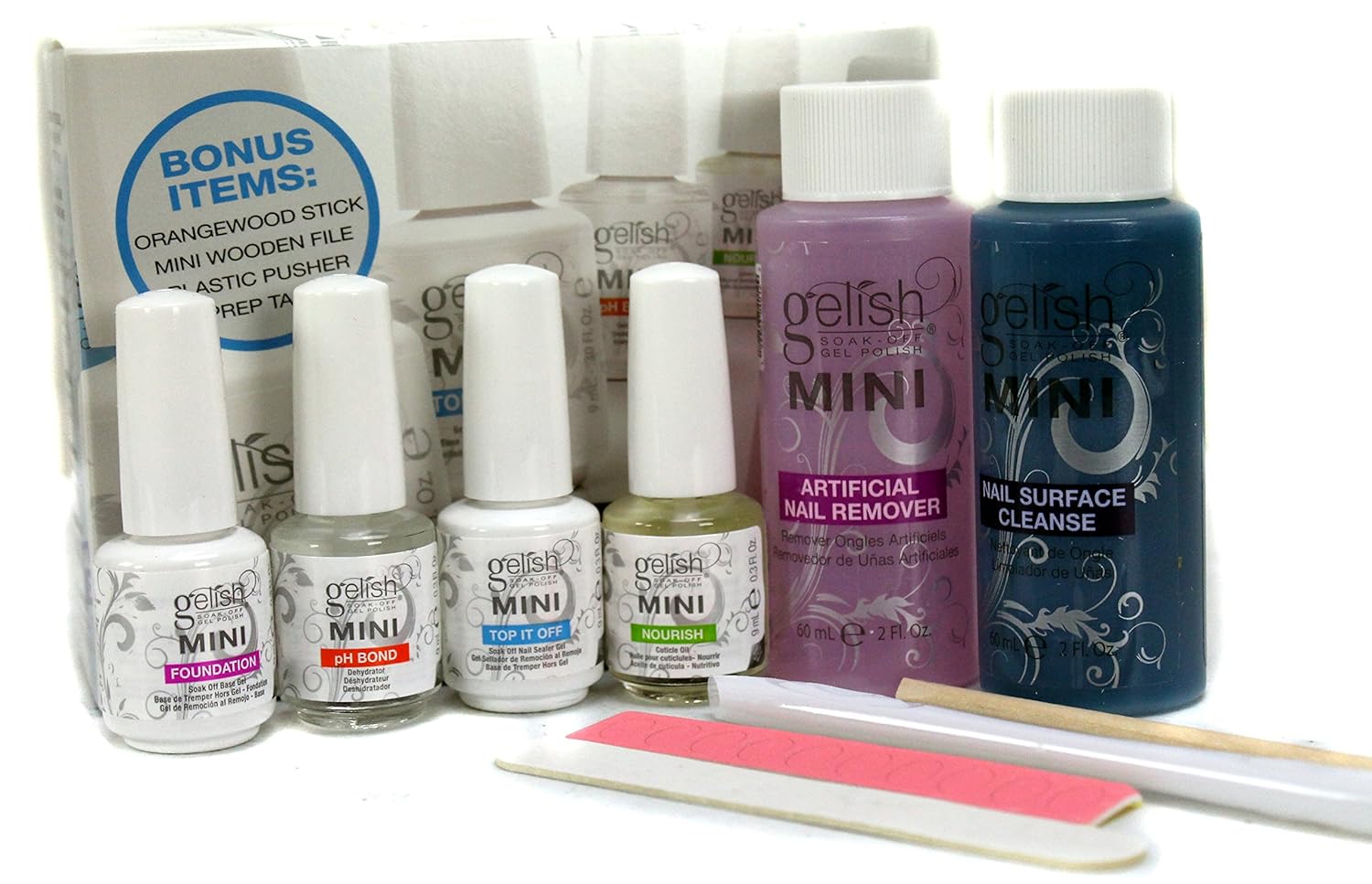 Gelish Mini Basix Gel Nail Polish Starter Kit eBay
