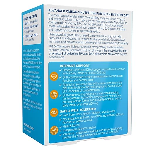 Amazon.com: Pharmepa MAINTAIN EPA DHA Omega-3 Fish Oil & D3, 750/250 per serving, Odorless, 60 small softgels: Health & Personal Care