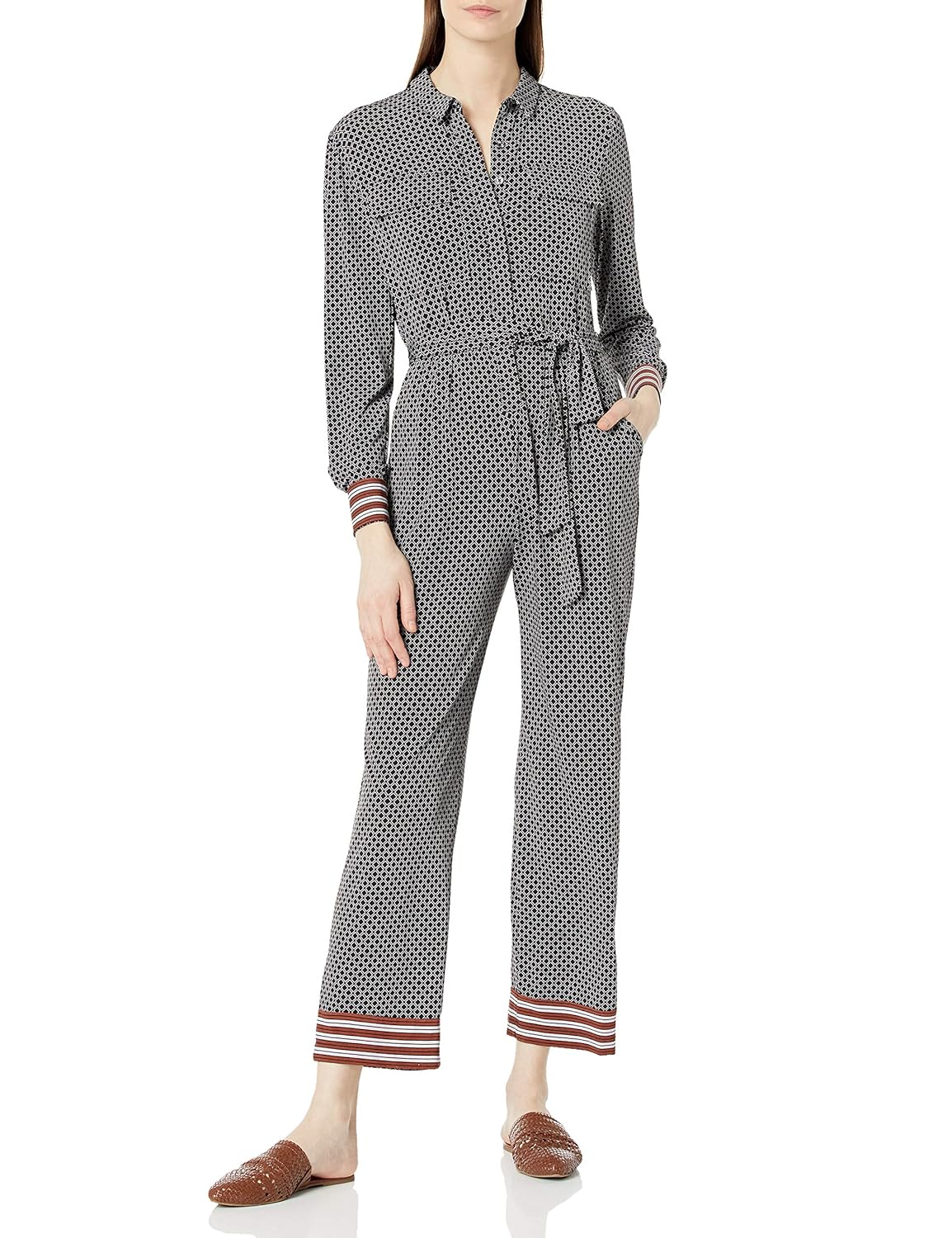 donna morgan tuxedo jumpsuit