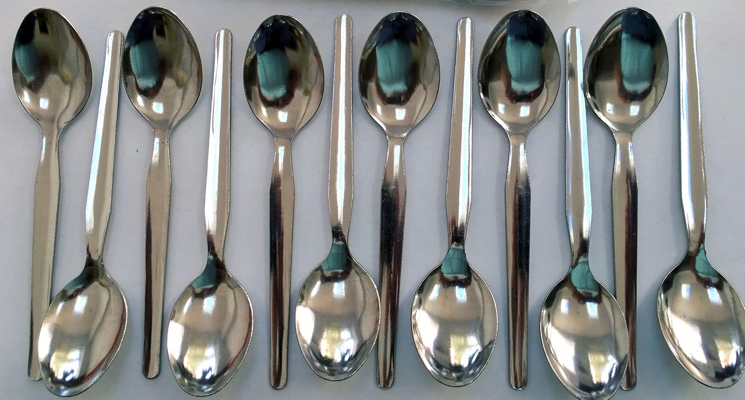 Pack of 12, High Quality Polished Stainless Steel Teaspoons.Standard