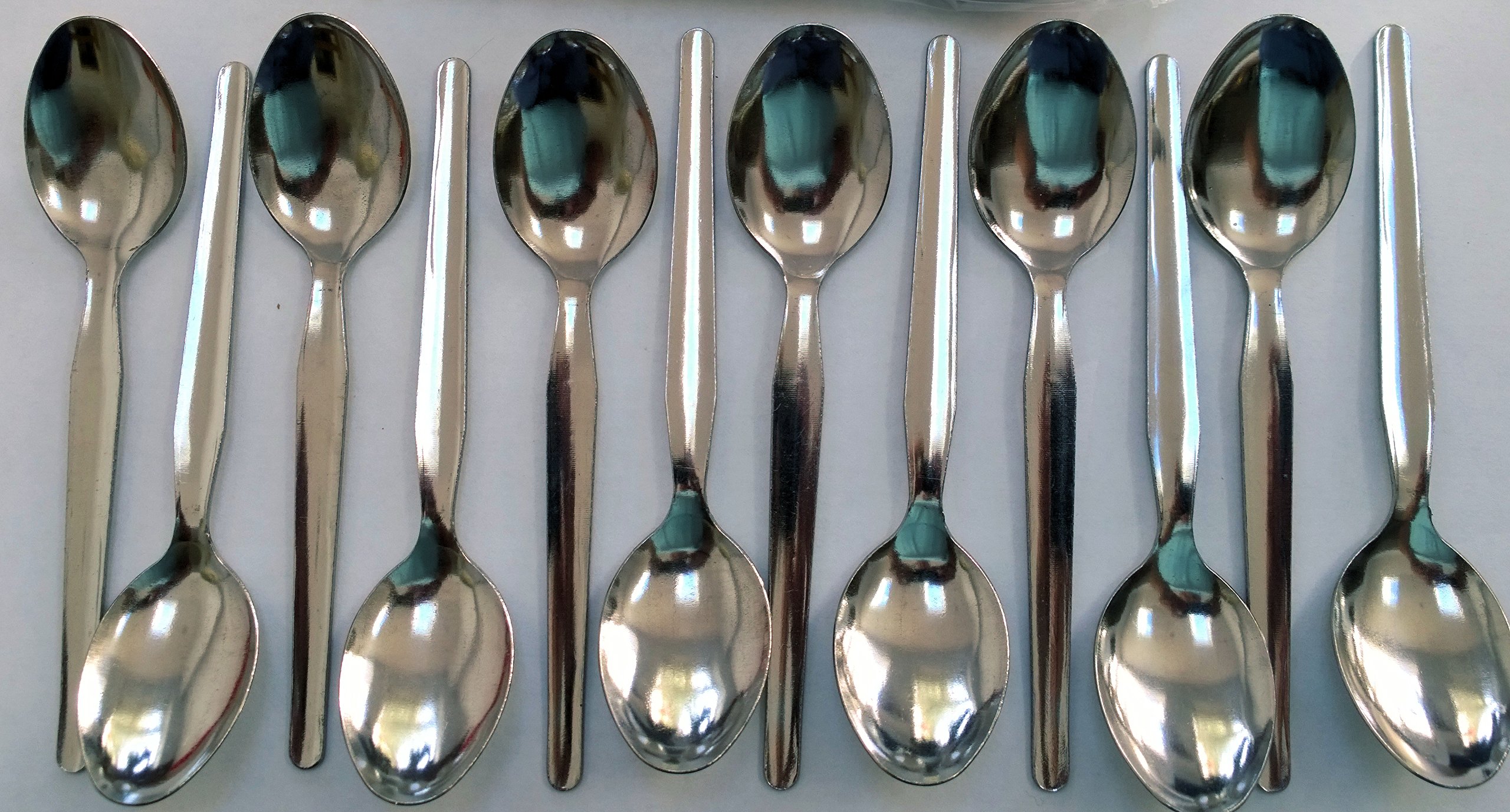 Pack of 12, High Quality Polished Stainless Steel Teaspoons.Standard 5mls Size