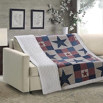 Amazon Com Virah Bella Mountain Cabin Stars Rustic Quilt Blanket