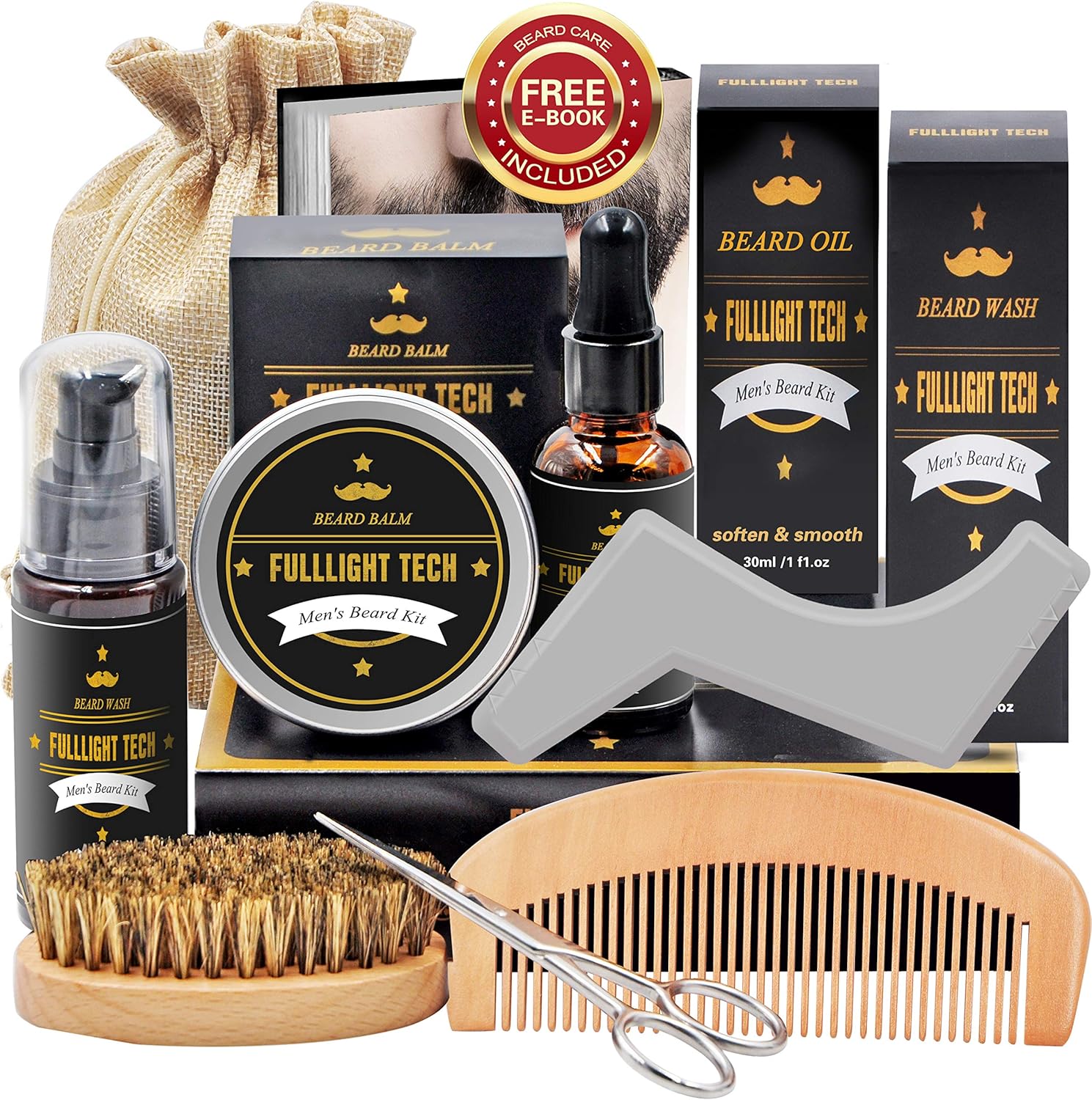 Beard Kit for Men Grooming & Care W/Beard Wash/Shampoo,Beard Shaping