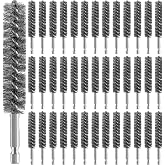 Geiserailie 40 Pieces Wire Bore Brush Drill Hex Shank, Stainless Steel