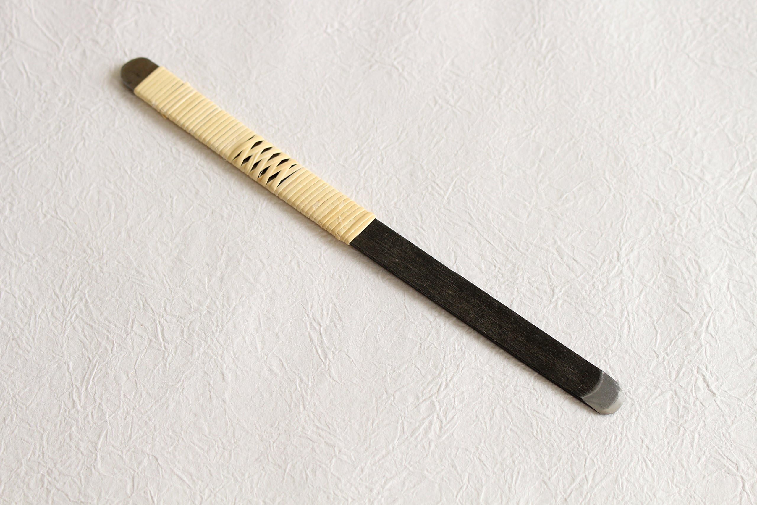 Maru round blade Wood Carving Chisel knife Fujimaki kurouchi Fujiwara white 2 steel BW12mm
