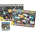 Banana Panda Solar System Puzzle - Suuuper Size 300-Piece Floor Puzzle with Large Educational Poster with Planet, Space and Science Facts - Early STEM Learning Activity - for Kids Ages 7 Years and up