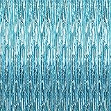 XtraLarge Light Blue Fringe Curtain Set - 3.2x8 Feet | Metallic Light Blue Foil Fringe Streamers for Birthday Party Decorations | Tinsel Backdrop for Under The Sea Party Decorations, Pool Party Decor