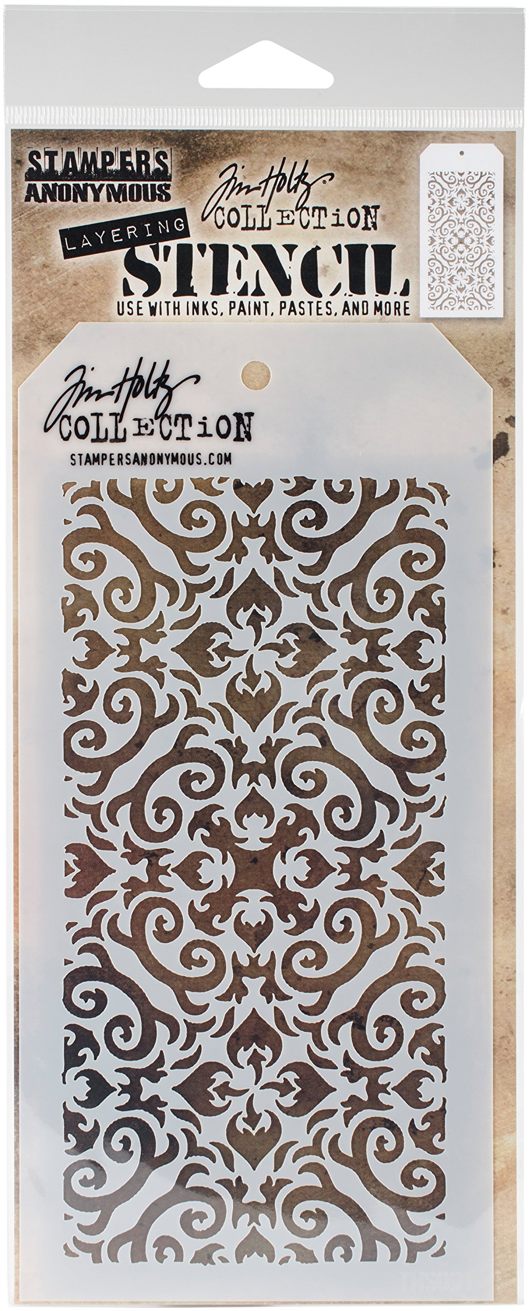 Tim Holtz Flames Stencil, Synthetic Material, 28.3 x 11.5 x 0.1 cm