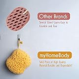 myHomeBody Bath Sponge Foam Loofah Large 3 Pack with Rope Hang Tag view 7