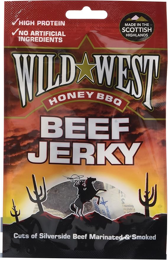 Wild West Honey BBQ Beef Jerky, 25 g, Pack of 2 Amazon.co.uk Grocery