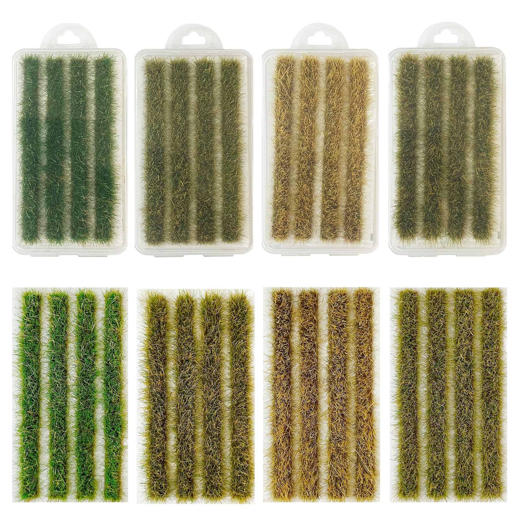 Woohome 4 Color Static Rice Field Grass Model Rice Field Scene Railway Artificial Grass for DIY Model Railroad Scenery